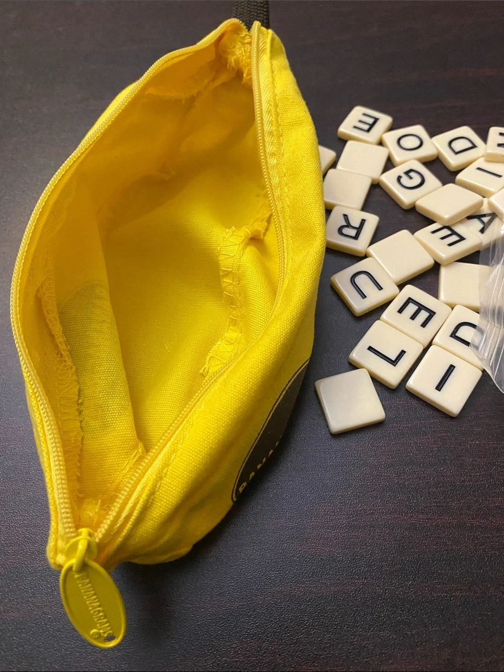 Banana grams words tiles game, fun game
